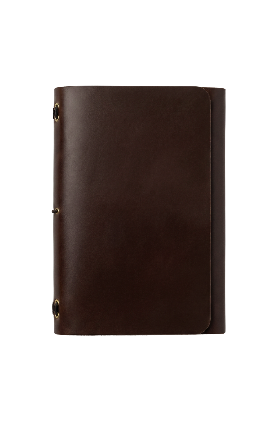 Genuine A5 leather trifold traveler's journal in Espresso - the detour diaries