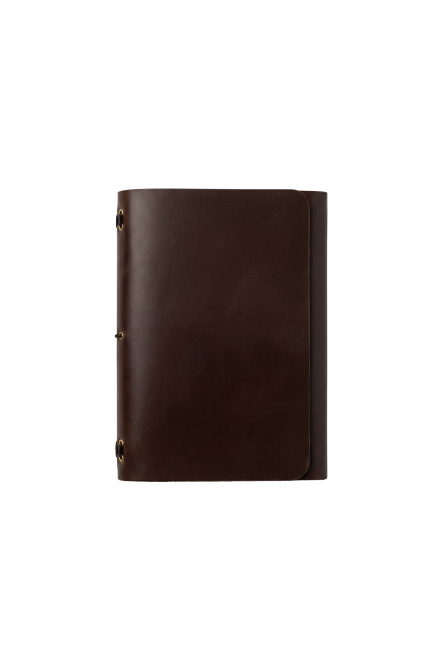 Genuine A6 leather trifold traveler's journal in Espresso - the detour diaries